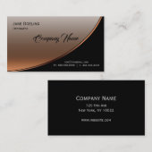 プロフェッショナルハイライモダントブラックブロンズ銅 名刺 (正面/裏面)