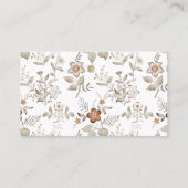 プロフェッショナルハウスキーピングメイドカワイイフローラネズミ 名刺 (裏面)