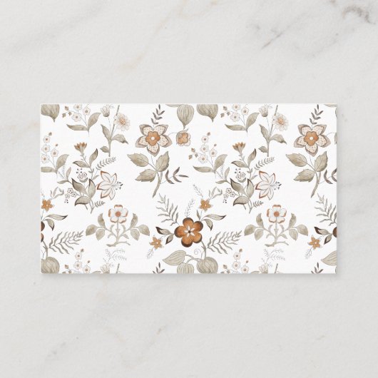 プロフェッショナルハウスキーピングメイドカワイイフローラネズミ 名刺 (裏面)