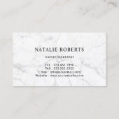 プロフェッショナルハウスクリーニングサービスダークマーブル 名刺 (裏面)