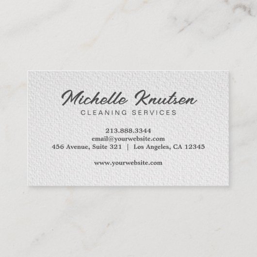 プロフェッショナルハウスクリーニングサービスハウスキーピング 名刺 (裏面)