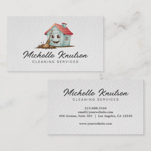 プロフェッショナルハウスクリーニングサービスハウスキーピング 名刺 (正面/裏面)