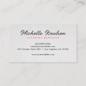 プロフェッショナルハウスクリーニングサービスハウスキーピング 名刺 (裏面)