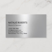 プロフェッショナルハウスクリーニングサービスブルー&シルバー 名刺 (裏面)