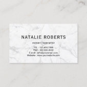 プロフェッショナルハウスクリーニングサービスホワイトマーブル 名刺 (裏面)