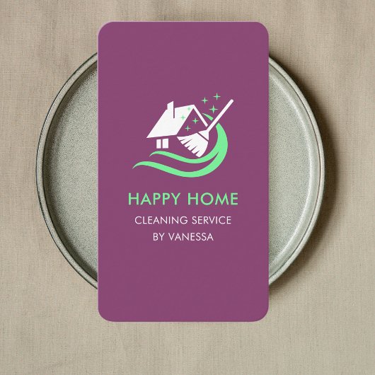 プロフェッショナルハウスクリーニングサービスロゴQrコード 名刺