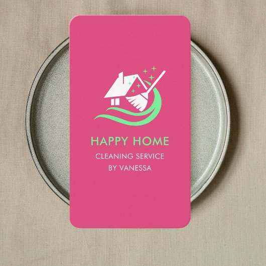 プロフェッショナルハウスクリーニングサービスロゴQrコード 名刺