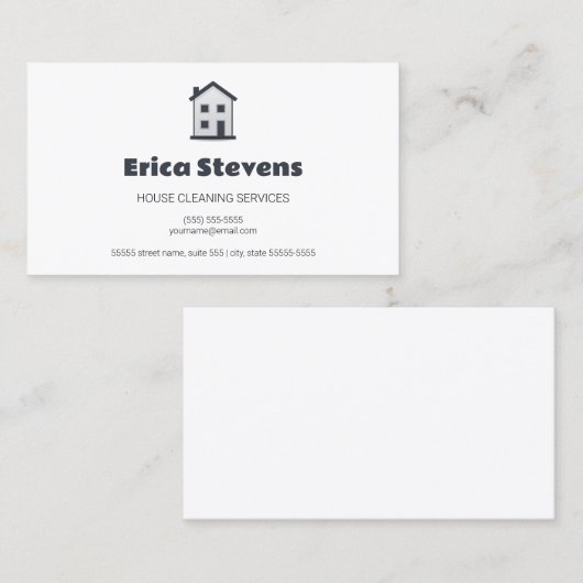 プロフェッショナルハウスクリーニングサービス守衛室 名刺 (正面/裏面)