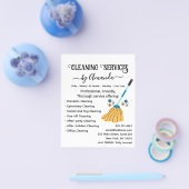 プロフェッショナルハウスクリーニングデイジーレトロフライヤー チラシ (シングル)