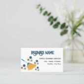 プロフェッショナルハウスクリーニングデイジーレトロ箒 名刺 (スタンド正面)