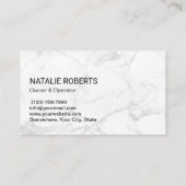 プロフェッショナルハウスクリーニングトレンディーマーブル 名刺 (裏面)