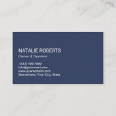 プロフェッショナルハウスクリーニングネイビーブルーマーブル 名刺 (裏面)