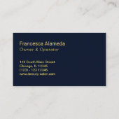 プロフェッショナルハウスクリーニングバラネイビーブルー 名刺 (裏面)