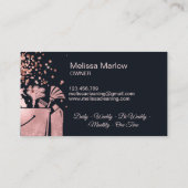 プロフェッショナルハウスクリーニングバラ金ゴールドグリッターバス 名刺 (裏面)