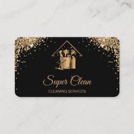 プロフェッショナルハウスクリーニングバラ金ゴールドグリッターバス 名刺