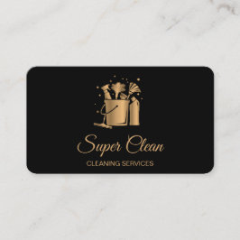 プロフェッショナルハウスクリーニングバラ金ゴールドグリッターバス 名刺