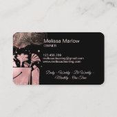 プロフェッショナルハウスクリーニングバラ金ゴールドグリッターバス 名刺 (裏面)