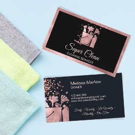 プロフェッショナルハウスクリーニングバラ金ゴールドグリッターバス 名刺