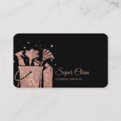 プロフェッショナルハウスクリーニングバラ金ゴールドグリッターバス 名刺 (正面)