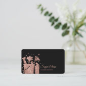 プロフェッショナルハウスクリーニングバラ金ゴールドグリッターバス 名刺 (スタンド正面)