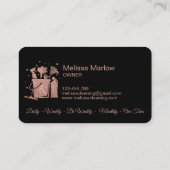 プロフェッショナルハウスクリーニングバラ金ゴールドグリッターバス 名刺 (裏面)