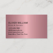 プロフェッショナルハウスクリーニングバラ金ゴールドグリッター 名刺 (裏面)