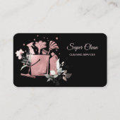 プロフェッショナルハウスクリーニングバラ金ゴールドグリッターBusi 名刺 (正面)