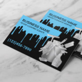 プロフェッショナルハウスクリーニングブルーウォータードリップスブラック 名刺