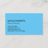 プロフェッショナルハウスクリーニングブルーウォータードリップスブラック 名刺 (裏面)