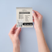 プロフェッショナルハウスクリーニングメイドサービスクリーム チラシ (手)