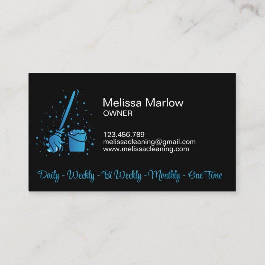 プロフェッショナルハウスクリーニングメイドハウスキーピングブシ 名刺 (裏面)