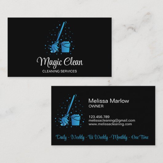 プロフェッショナルハウスクリーニングメイドハウスキーピングブシ 名刺 (正面/裏面)