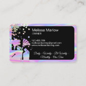 プロフェッショナルハウスクリーニングメイドホログラフグリッター 名刺 (裏面)