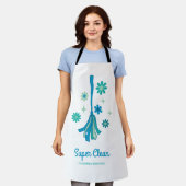 プロフェッショナルハウスクリーニングレトロブロムスパークル エプロン (着用した状態)