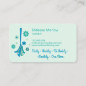 プロフェッショナルハウスクリーニングレトロブロムスパークル 名刺 (裏面)