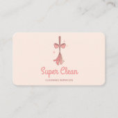 プロフェッショナルハウスクリーニングロゴレトロブロムボウ 名刺 (正面)