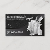 プロフェッショナルハウスクリーニング黒水滴 名刺 (正面)