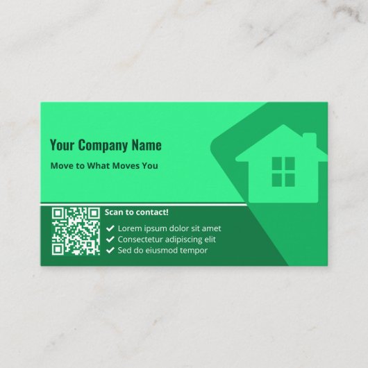 プロフェッショナルハウスシンボルデザイン不動産仲介業者 名刺 (正面)