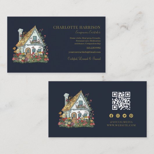 プロフェッショナルハウスヘルスケアサービスQRコード 名刺 (正面/裏面)