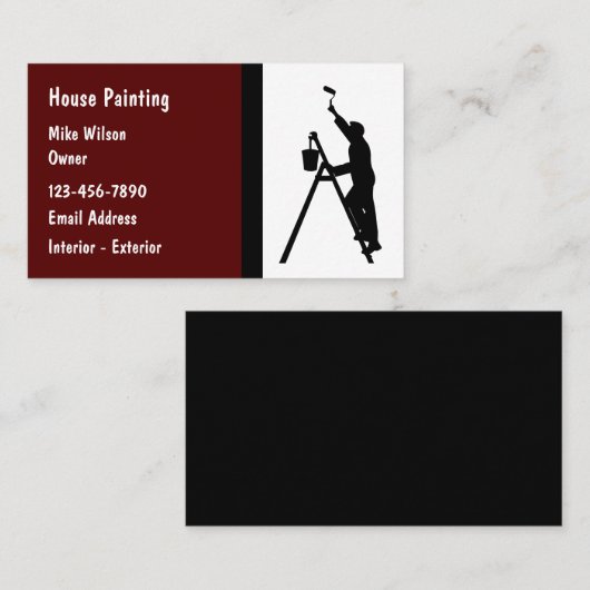 プロフェッショナルハウスペインター編集可能名刺 名刺 (正面/裏面)