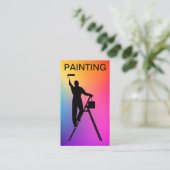 プロフェッショナルハウスペインター縦型名刺 名刺 (スタンド正面)