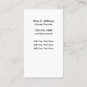 プロフェッショナルハウスペインター縦型名刺 名刺 (裏面)