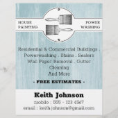 プロフェッショナルハウスペインター請負業者クリーナー チラシ (裏面)