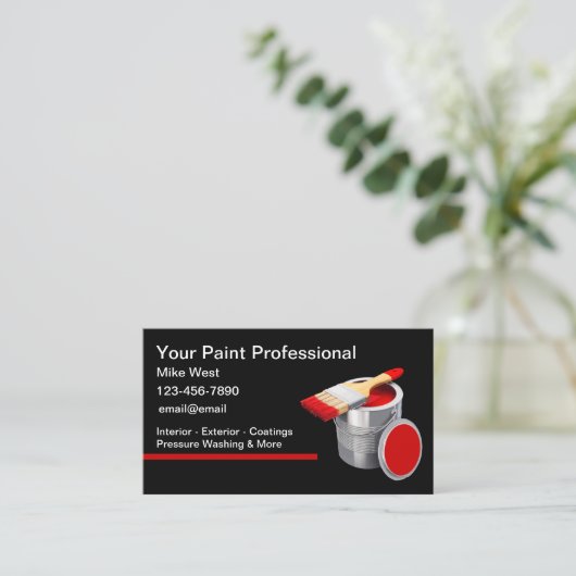 プロフェッショナルハウスペインター 名刺 (スタンド正面)