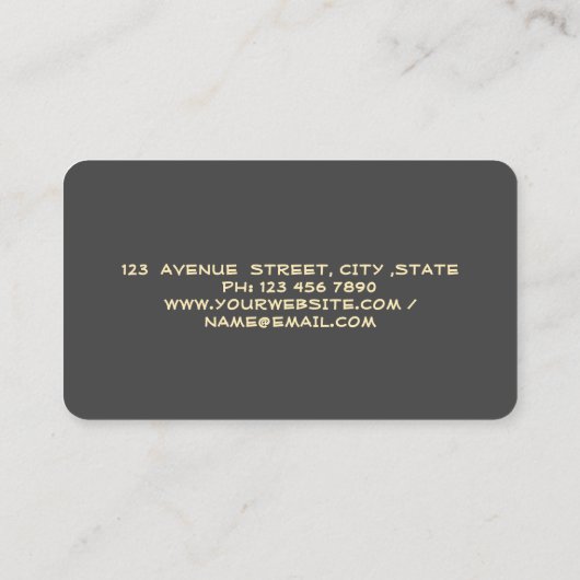 プロフェッショナルハウスルーフ実在エテートグレー 名刺 (裏面)