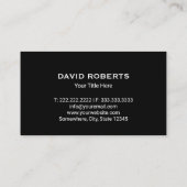 プロフェッショナルハウスルーフ実在ロゴエステートブラック 名刺 (裏面)