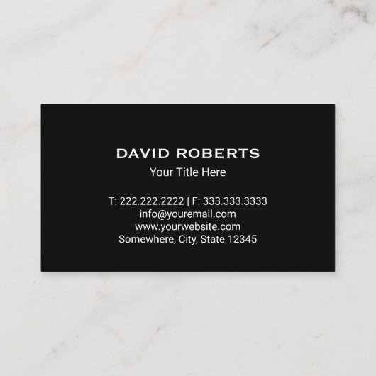 プロフェッショナルハウスルーフ実在ロゴエステートブラック 名刺 (裏面)