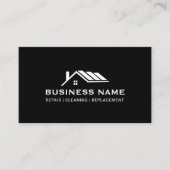 プロフェッショナルハウスルーフ実在ロゴエステートブラック 名刺 (正面)