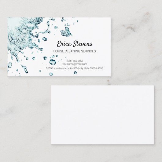 プロフェッショナルハウス洗浄用淡水スプラッシュ 名刺 (正面/裏面)