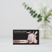 プロフェッショナルハウス清掃サービスバラ金ゴールド 名刺 (スタンド正面)